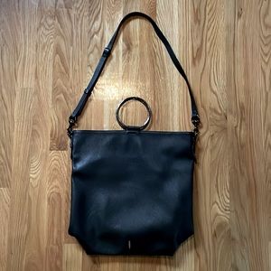Thacker Leather Ring Handle Crossbody Tote
